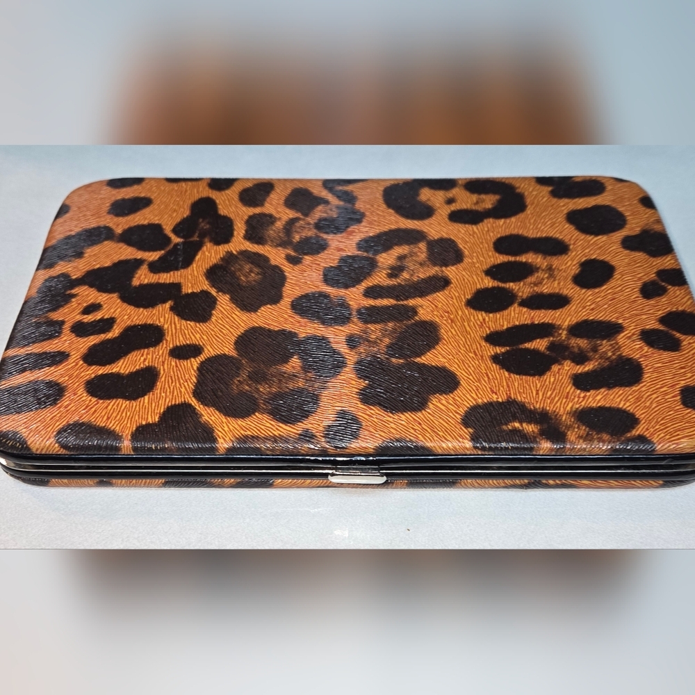 Country Road Cheetah Hard Case Wallet